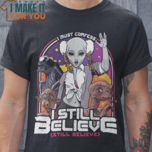 I Still Believe Alien T-Shirt, Vintage Halloween Tee for Men
