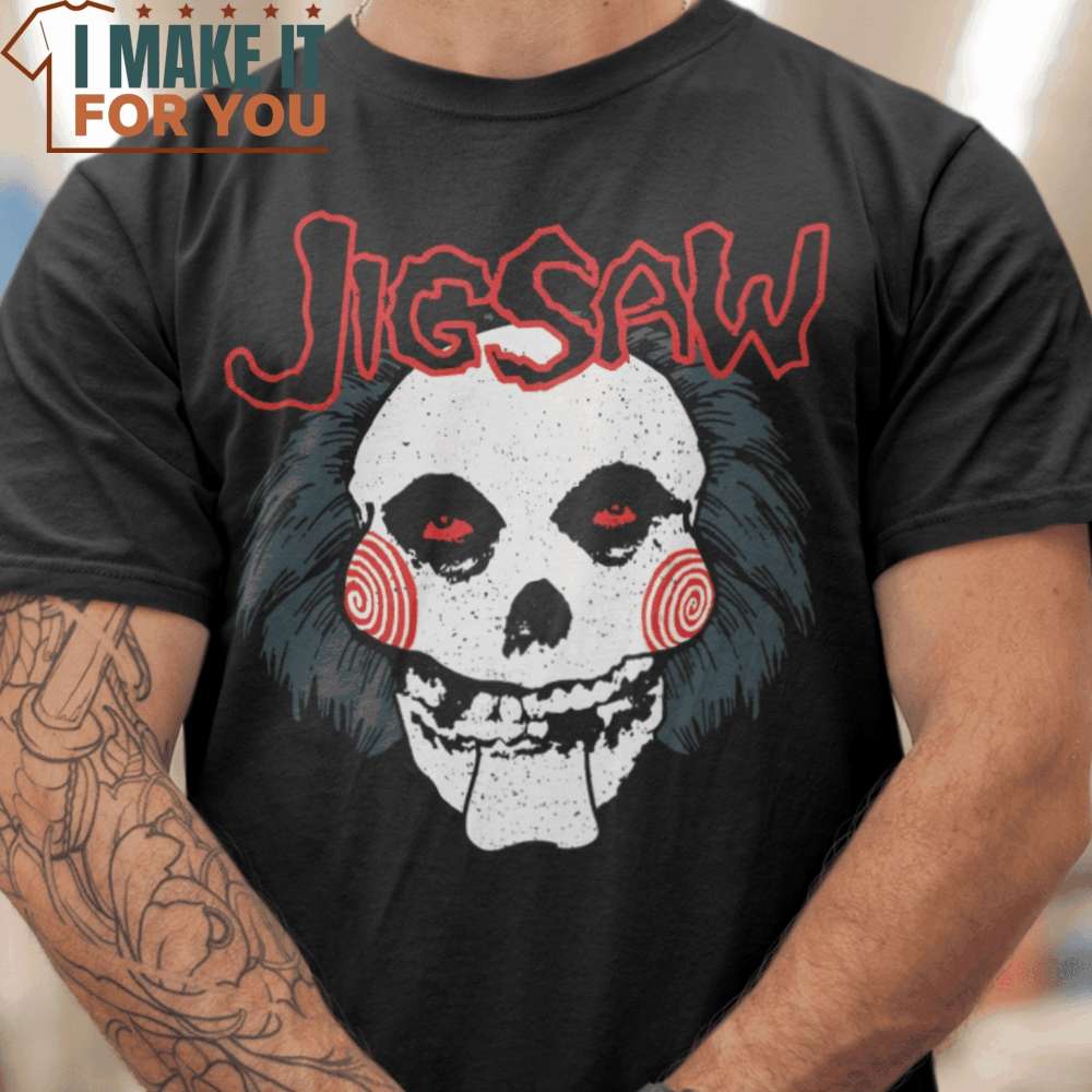 Jigsaw Misfits Saw Vintage Horror Fan Shirt, Vintage Halloween Tee for Men