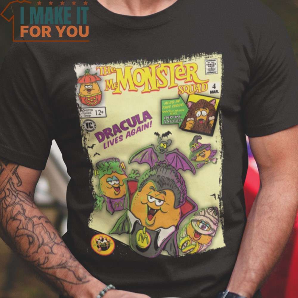 McMonster Squad Horror T-Shirt, Vintage Halloween Tee for Men McMonster Squad Horror T-Shirt, Vintage Halloween Tee for Men