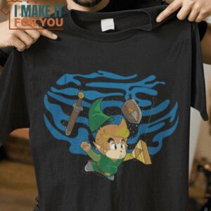 Neverlink Nirvana Nevermind Link The Legend of Zelda T-Shirt, Vintage Halloween Tee for Men