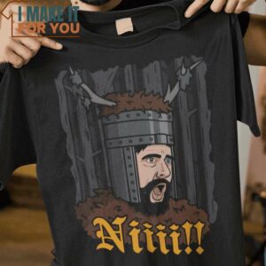 Niiiii!! Monty Python and the Holy Grail T-Shirt, Vintage Halloween Tee for Men