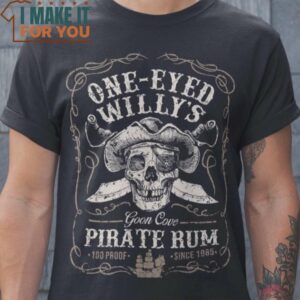 One-Eyed Willy’s Goon Cove The Goonies T-Shirt, Vintage Halloween Tee for Men