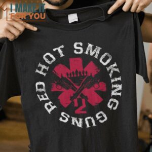 Red Hot Smoking Guns Red Hot Chili Peppers Red Dead Redemption T-Shirt, Vintage Halloween Tee for Men