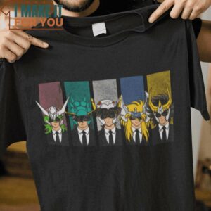 Reservoir Saints Reservoir Dogs Saint Seiya Mashup T-Shirt, Vintage Halloween Tee for Men