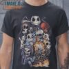 Skull Party Horror Characters T-Shirt, Vintage Halloween Tee for Men