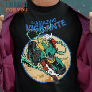 The Amazing Vigilante My Hero Academia T-Shirt, Vintage Halloween Tee for Men