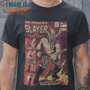 The Invincible Comic Cover Krampus Mashup T-Shirt, Vintage Halloween Tee for Men