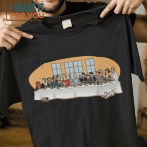 Adventure Dinner The Last Supper The Adventures of Tintin Mashup T-Shirt, Vintage Halloween Graphic Tee