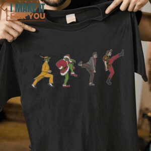 Carrey Walks Jim Carrey Stanley Ipkiss the Grinch Lloyd Christmas Ace Ventura Mashup T-Shirt, Vintage Halloween Graphic Tee