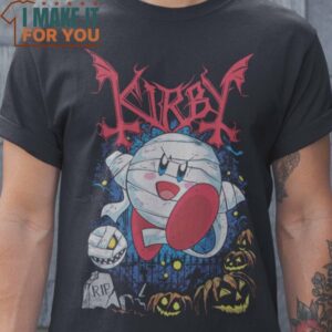 Cutie Kirby Heavy Metal T-Shirt, Vintage Halloween Graphic Tee