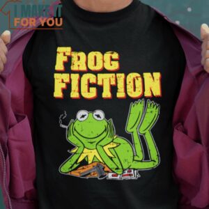 Frog Fiction Pulp Fiction Kermit the Frog The Muppets Mashup T-Shirt, Vintage Halloween Graphic Tee