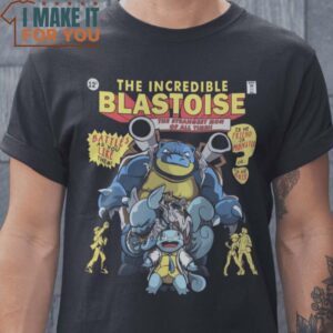 Incredible Blastoise Incredible Hulk Pokemon Mashup T-Shirt, Vintage Halloween Graphic Tee