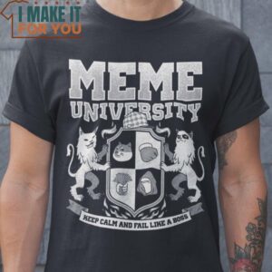 Meme University Doge Meme T-Shirt, Vintage Halloween Graphic Tee