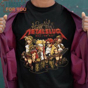 Metalslug Metallica Metal Slug Mashup T-Shirt, Vintage Halloween Graphic Tee