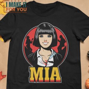 Mia Pulp Fiction T-Shirt, Vintage Halloween Graphic Tee
