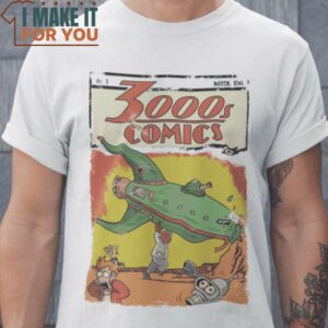 3000s Comics Futurama Bender T-Shirt, Vintage Halloween Graphic Tee 3000s Comics Futurama Bender T-Shirt, Vintage Halloween Graphic Tee