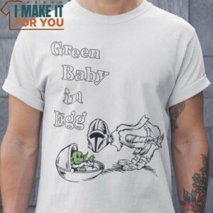 Green Baby in Egg Baby Yoda Star Wars T-Shirt, Vintage Halloween Graphic Tee
