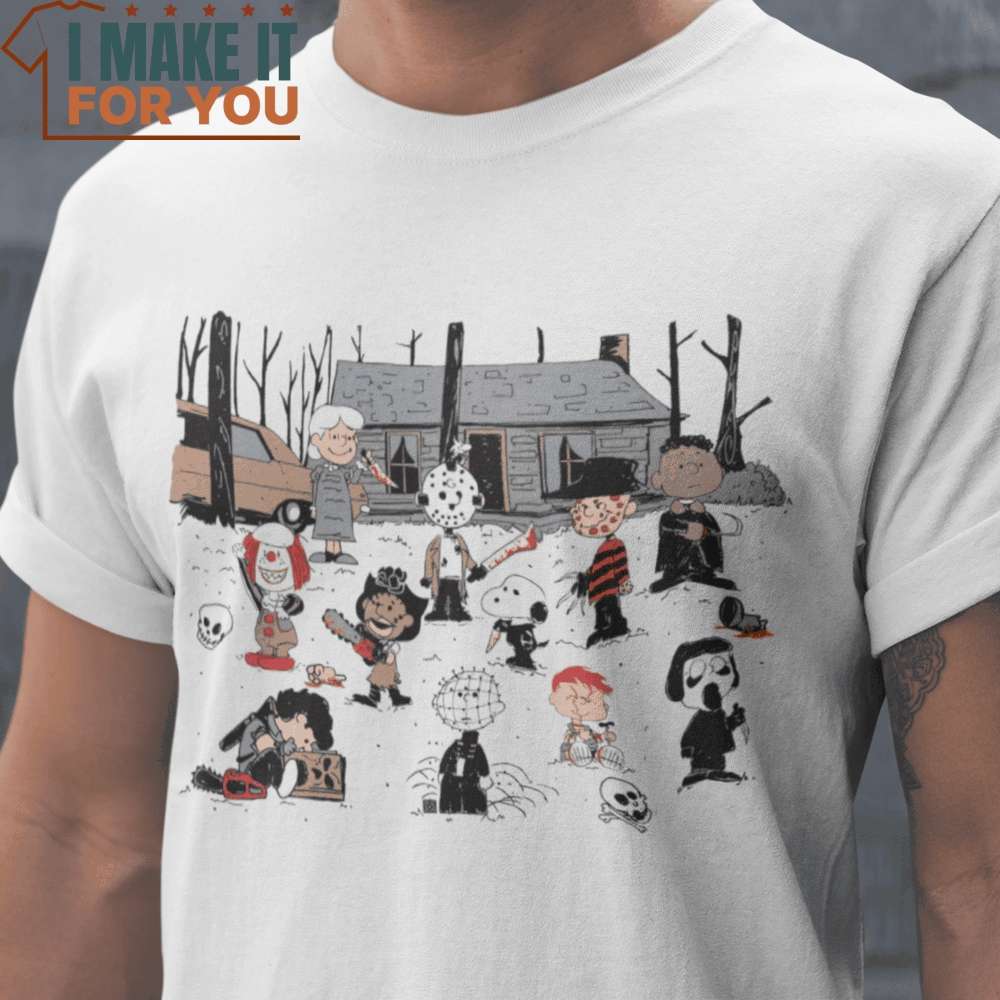 Horror Playground Peanuts Horror Characters T-Shirt, Vintage Halloween Graphic Tee