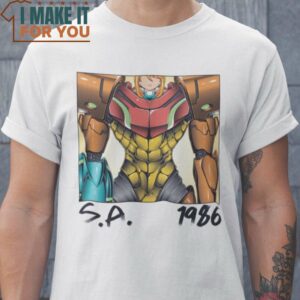 S.A 1986 Metroid T-Shirt, Vintage Halloween Graphic Tee