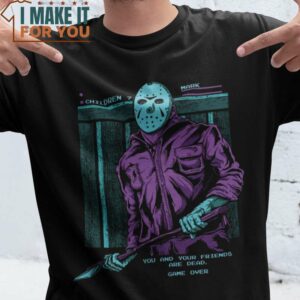 Game Over Jason Voorhees Horror T-Shirt, Retro Halloween Graphic Tee