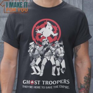 Ghost Troopers Ghostbusters Stormtrooper Star Wars Mashup T-Shirt, Retro Halloween Graphic Tee