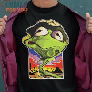 Green and Loathing Fear and Loathing in Las Vegas Kermit the Frog T-Shirt, Retro Halloween Graphic Tee