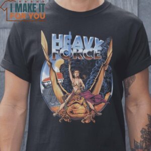Heavy Force Heavy Metal Princess Leia and Jabba Mashup T-Shirt, Retro Halloween Graphic Tee