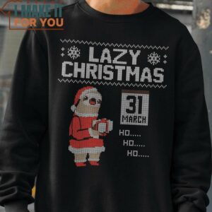 Lazy Christmas Sloth Christmas T-Shirt, Retro Halloween Graphic Tee