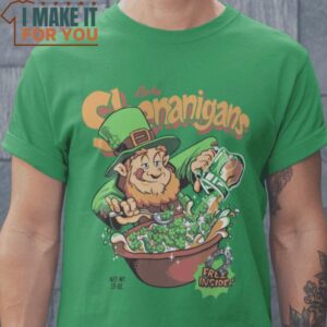 Lucky Shenanigans St Patrick T-Shirt, Retro Halloween Graphic Tee