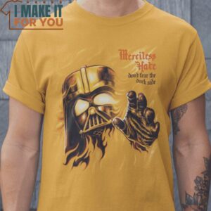 Merciless Hate Merciful Fate Darth Vader Mashup T-Shirt, Retro Halloween Graphic Tee
