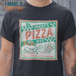 Mikey’s Pizza NYC Teenage Mutant Ninja Turtles T-Shirt, Retro Halloween Graphic Tee