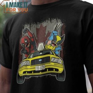 Oh Canada Deadpool Wolverine T-Shirt, Retro Halloween Graphic Tee
