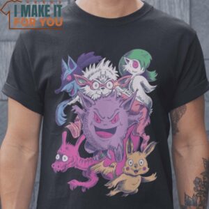 Pocketwockets Pokemon T-Shirt, Retro Halloween Graphic Tee