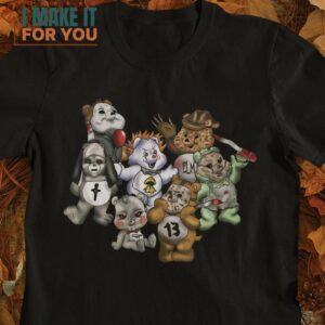 Scare Bears Care Bear Horror Characters T-Shirt, Retro Halloween Graphic Tee