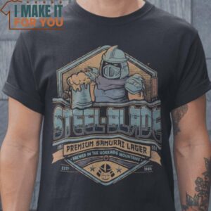 Steel-Blade Teenage Mutant Ninja Turtles T-Shirt, Retro Halloween Graphic Tee