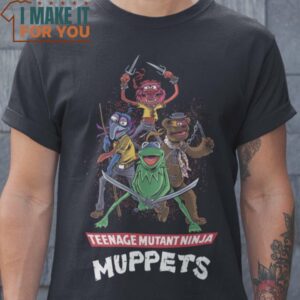 Teenage Mutant Ninja Muppets Mashup T-Shirt, Retro Halloween Graphic Tee