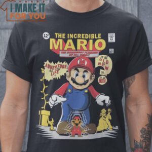 The Incredible Mario The Incredible Hulk Super Mario Mashup T-Shirt, Retro Halloween Graphic Tee