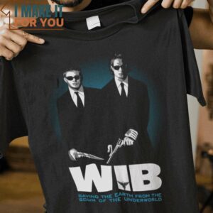 WIB Man In Black Supernatural Mashup T-Shirt, Retro Halloween Graphic Tee