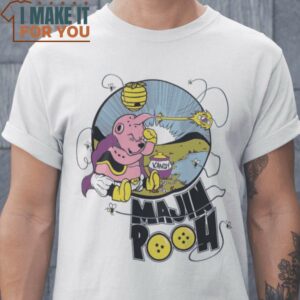 Majin P Winnie the Pooh Dragon Ball Mashup T-Shirt, Retro Halloween Graphic Tee