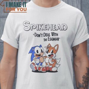 SpikeHead Cuphead Sonic and Tails Mashup T-Shirt, Retro Halloween Graphic Tee