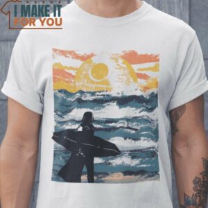 Surfing Day Darth Vader Star Wars T-Shirt, Retro Halloween Graphic Tee