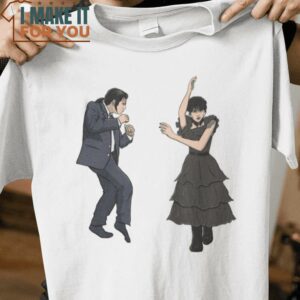 The Dance Pulp Fiction The Addams Family Mashup T-Shirt, Retro Halloween Graphic Tee