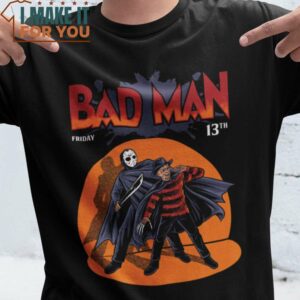Badman Jason Voorhees Freddy Krueger Horror T-Shirt, Halloween Vintage Graphic Tee