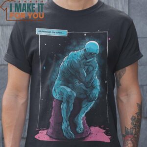 Blue Thinker The Thinker Doctor Manhattan T-Shirt, Halloween Vintage Graphic Tee Blue Thinker The Thinker Doctor Manhattan T-Shirt, Halloween Vintage Graphic Tee
