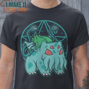 Bulbathulhu Cthulhu Bulbasaur Pokemon T-Shirt, Halloween Vintage Graphic Tee