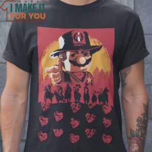 Red Dead Mario Red Dead Redemption Super Mario T-Shirt, Halloween Vintage Graphic Tee