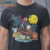 Sam Walk Calvin and Hobbes Sam Trick R Treat Horror T-Shirt, Halloween Vintage Graphic Tee