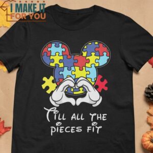 Till All The Pieces Fit Mickey Mouse T-Shirt, Halloween Vintage Graphic Tee
