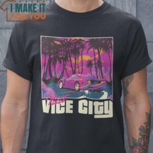 Visit Vice City GTA Video Game T-Shirt, Halloween Vintage Graphic Tee