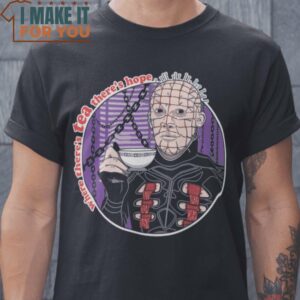 Where there’s tea Pinhead Horror T-Shirt, Halloween Vintage Graphic Tee